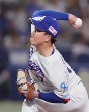 中日先発の柳　プロ野球