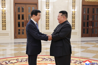 正恩氏、中国代表団と会談