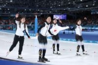 団体追い抜き、日本女子は銅＝今大会メダル１９、史上最多に〔ミラノ・コルティナ五輪〕