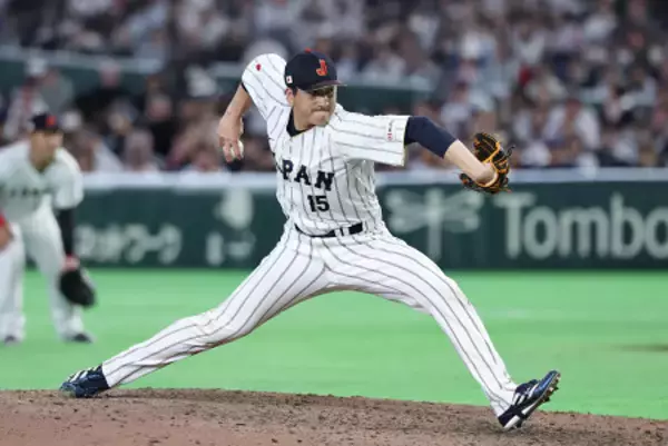 力投する大勢　野球