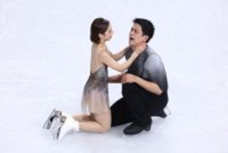 演技を終えた三浦、木原組　五輪