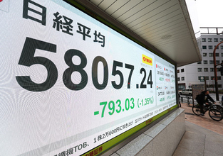 終値５万８０５７円、イラン攻撃で売り