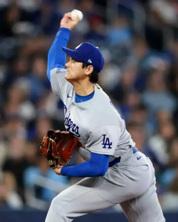 粘り抜いた大谷＝圧巻の１６１キロ―米大リーグ・ドジャース