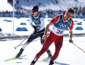 ゴールした馬場　五輪