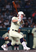 松原の適時二塁打　高校野球