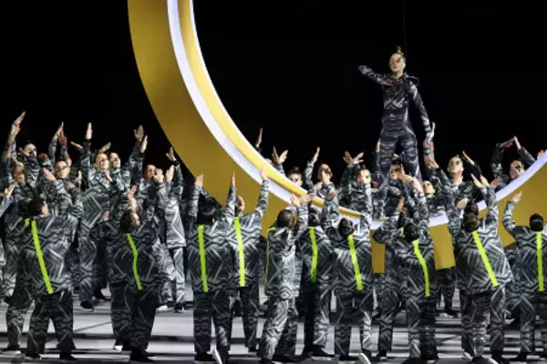 開会式のアトラクション　五輪