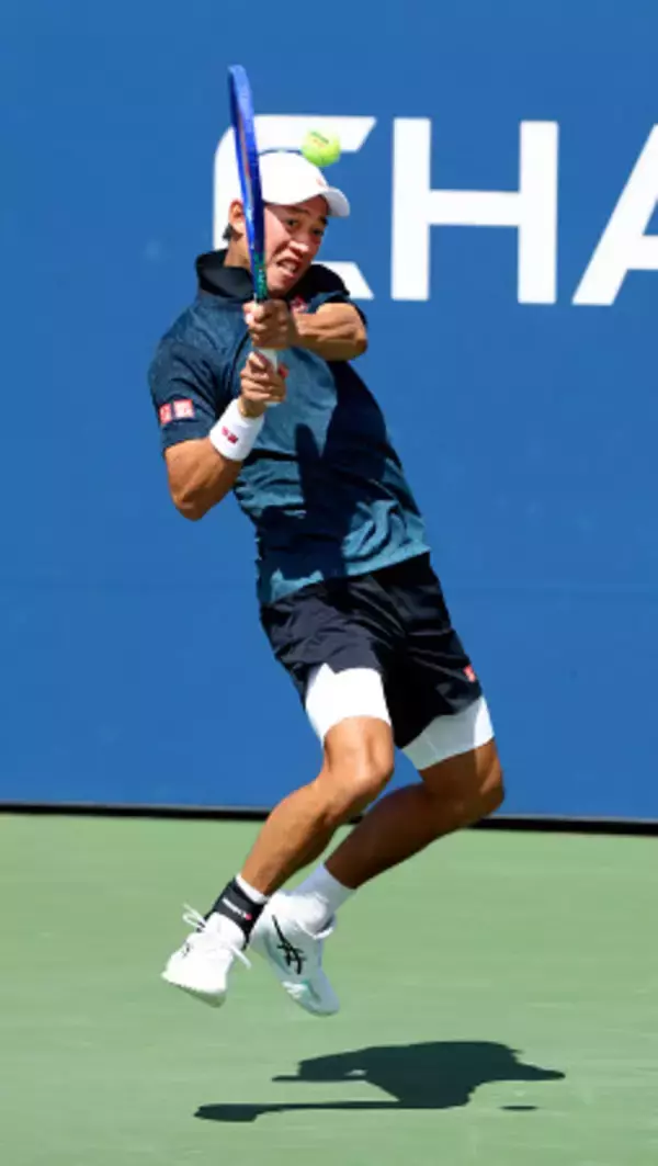 錦織のバックハンド　全米テニス