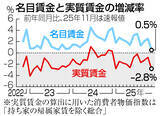 「昨年１１月の実質賃金２．８％減＝１１カ月連続マイナス」の画像1