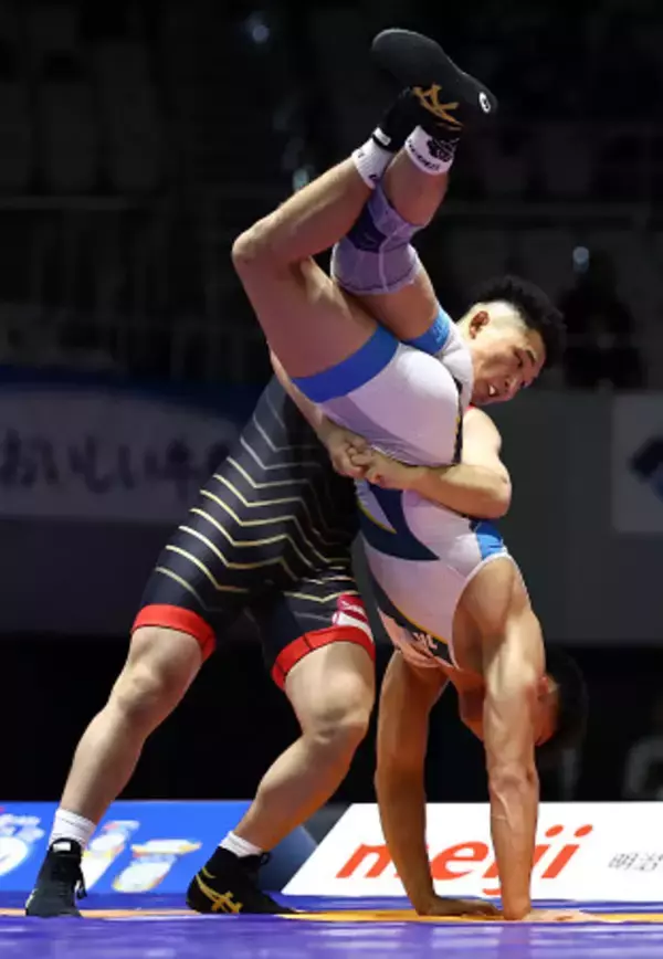 攻める日下　全日本選抜レスリング