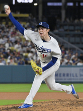 佐々木の力投　大リーグ