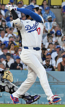 大谷の２ラン　大リーグ