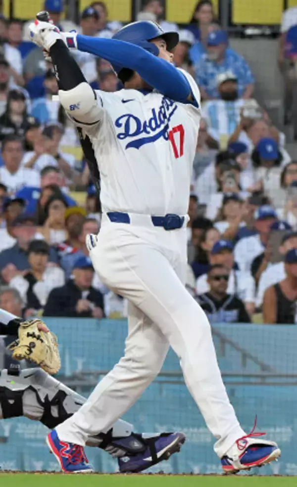 大谷の２ラン　大リーグ