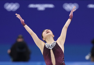 フリーを終えた坂本　五輪