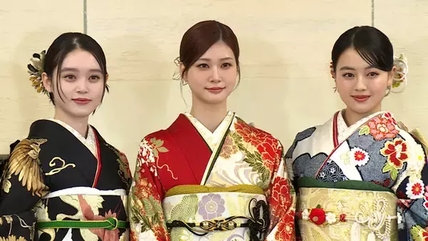 「ばけばけ」高石あかり、晴れ着姿で新年の抱負　生見愛瑠、佐藤三兄弟も飛躍誓う