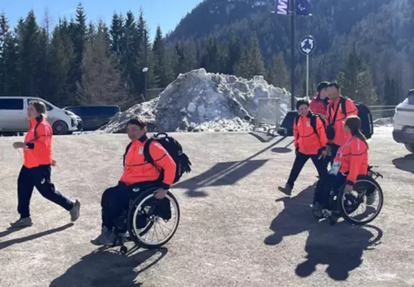 アルペン日本勢、選手村入り＝冬季パラ