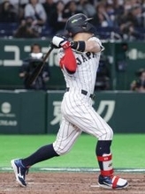 佐藤輝明、代打で貢献＝チームのため「迷いはない」―侍ジャパン・ＷＢＣ