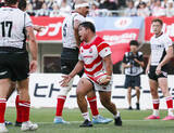 「稲場、デビュー戦トライに笑顔＝ラグビー日本代表」の画像1