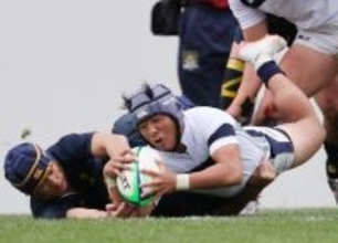 須田のトライ　高校ラグビー