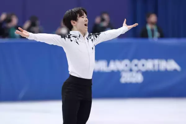 ショートプログラムを終えた鍵山　五輪