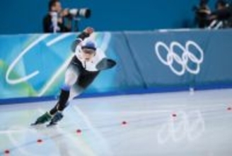 森重、さばさばと＝スピードスケート〔ミラノ・コルティナ五輪〕