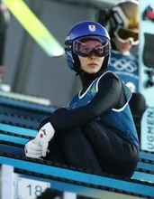 練習に臨む高梨　五輪