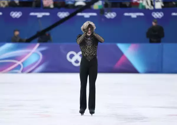 演技を終えたマリニン　五輪