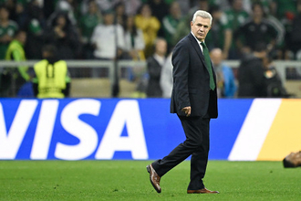 試合を終えたアギーレ監督