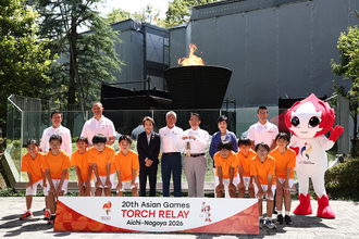 東京でアジア大会「採火式」