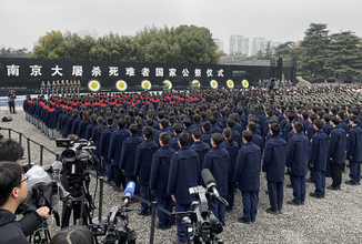南京事件８８年で追悼式典