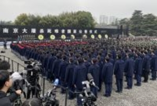 南京事件８８年で追悼式典