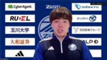 取材に応じる相馬　サッカー