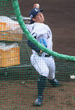 「打撃練習で投球する隅田　プロ野球」の画像1