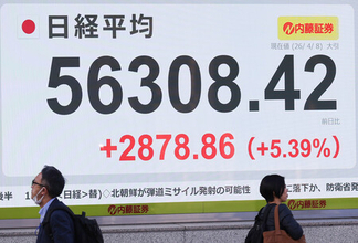 東京株、２８７８円高＝史上３番目の上げ幅、停戦合意を好感