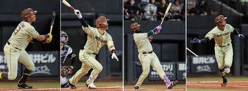 先頭から４連続アーチの新記録＝プロ野球・日本ハム