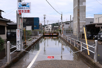 冠水した道路