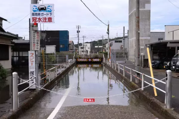 冠水した道路