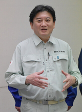 武部農水相、千葉の台風被害を視察＝ポンプ場など復旧へ「全力」