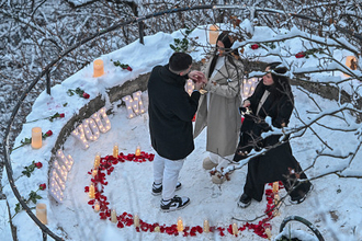 銀世界でプロポーズ