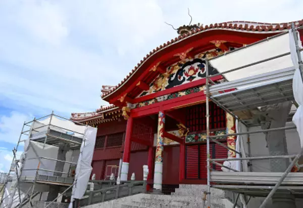 首里城「大龍柱」を報道公開