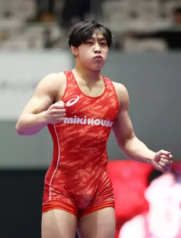優勝した田南部　全日本レスリング