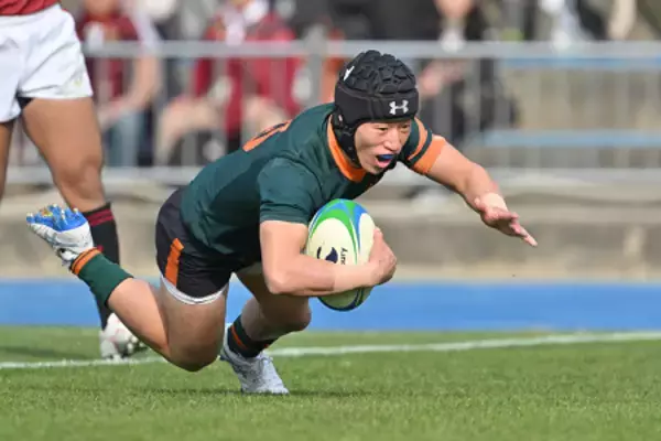 早坂の先制トライ　高校ラグビー