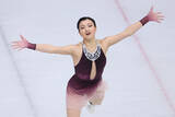 「女子フリーで演技する坂本　五輪」の画像1