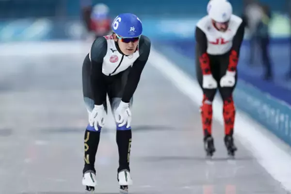 滑走を終えた蟻戸　五輪