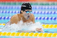 松下、平泳ぎで暗転＝アジア大会・競泳