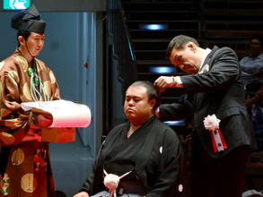 元幕内英乃海が断髪式＝大相撲