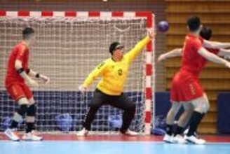 ゴールを守る定野　デフリンピック