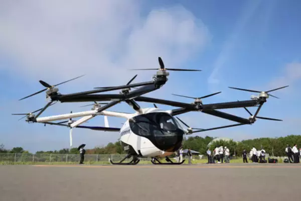 「空飛ぶクルマ」高速飛行を公開＝遊覧想定、山口の海上で―スカイドライブ