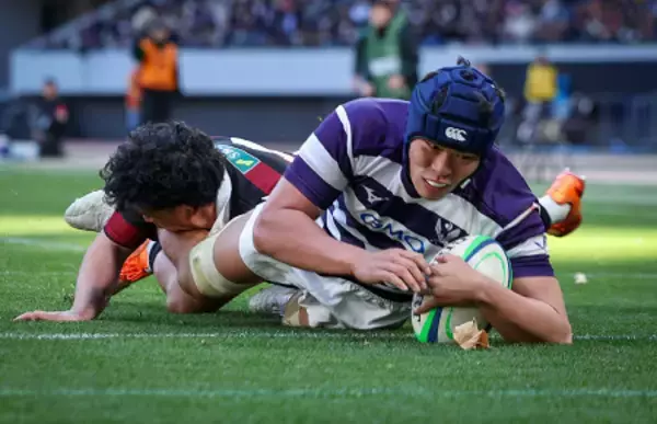 大川のトライ　全国大学ラグビー