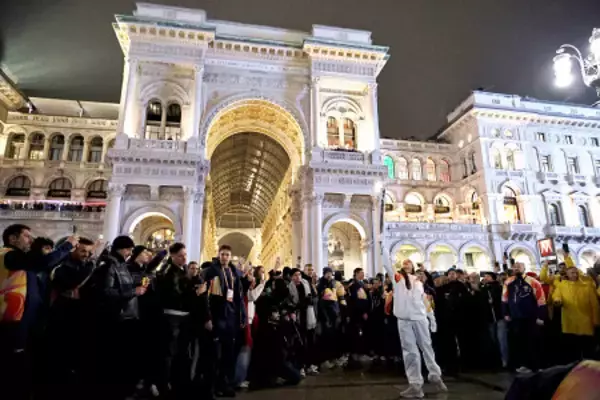 ガレリア前に到着した聖火