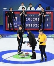 計測を見守る日本チーム　五輪